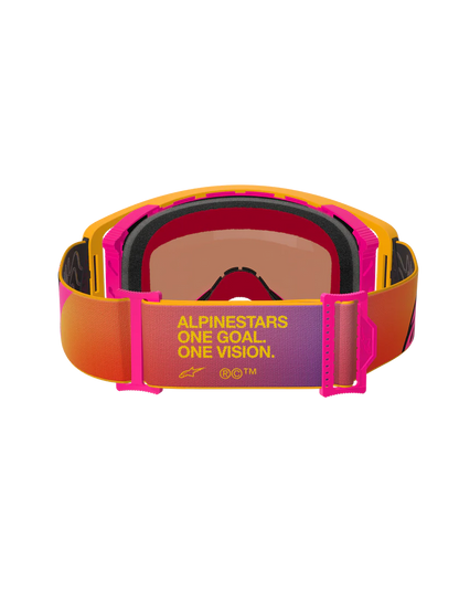 Alpinestars Supertech Corp Goggles Yellow/Pink Mirror Red