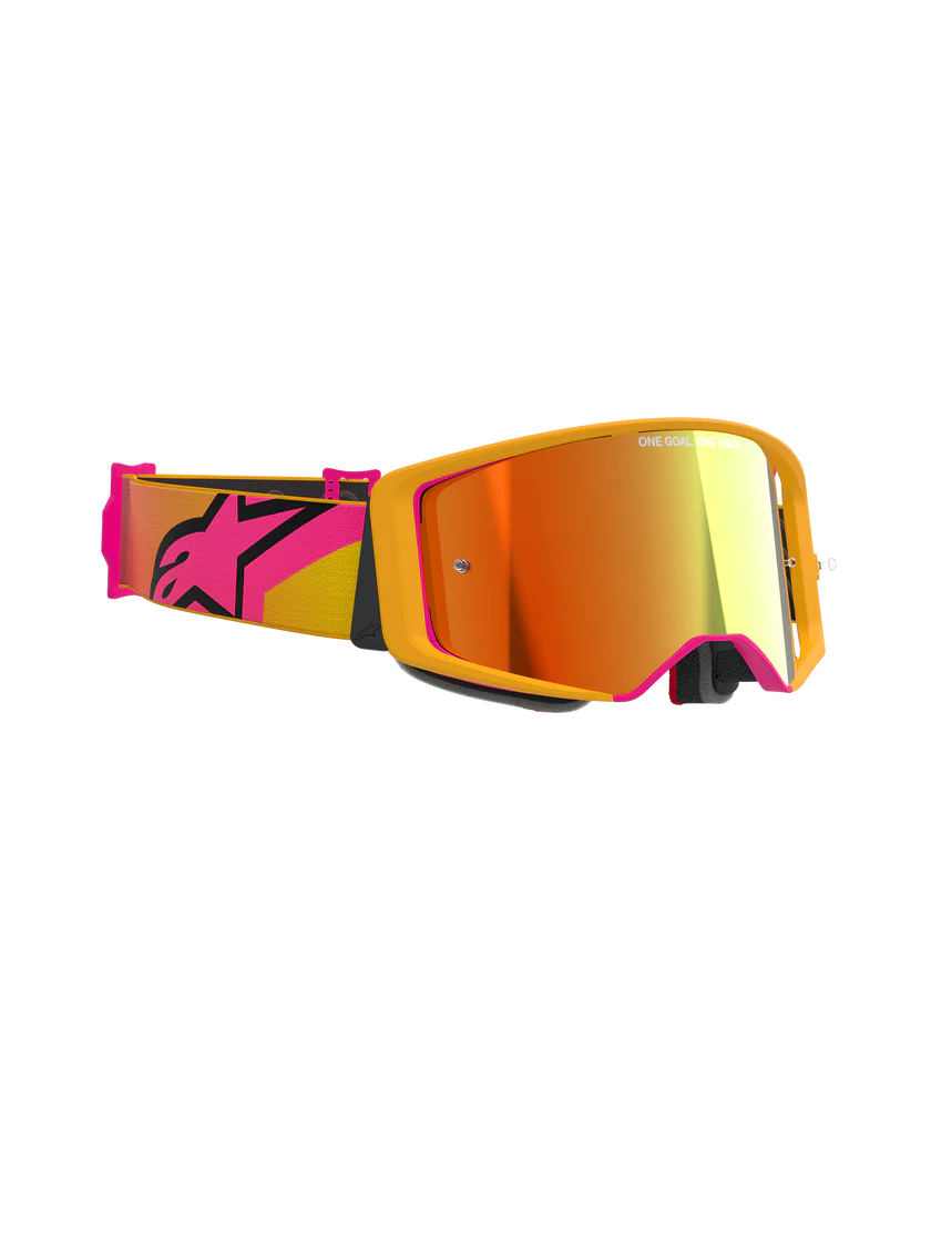 Alpinestars Supertech Corp Goggles Yellow/Pink Mirror Red