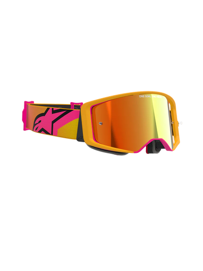Alpinestars Supertech Corp Goggles Yellow/Pink Mirror Red
