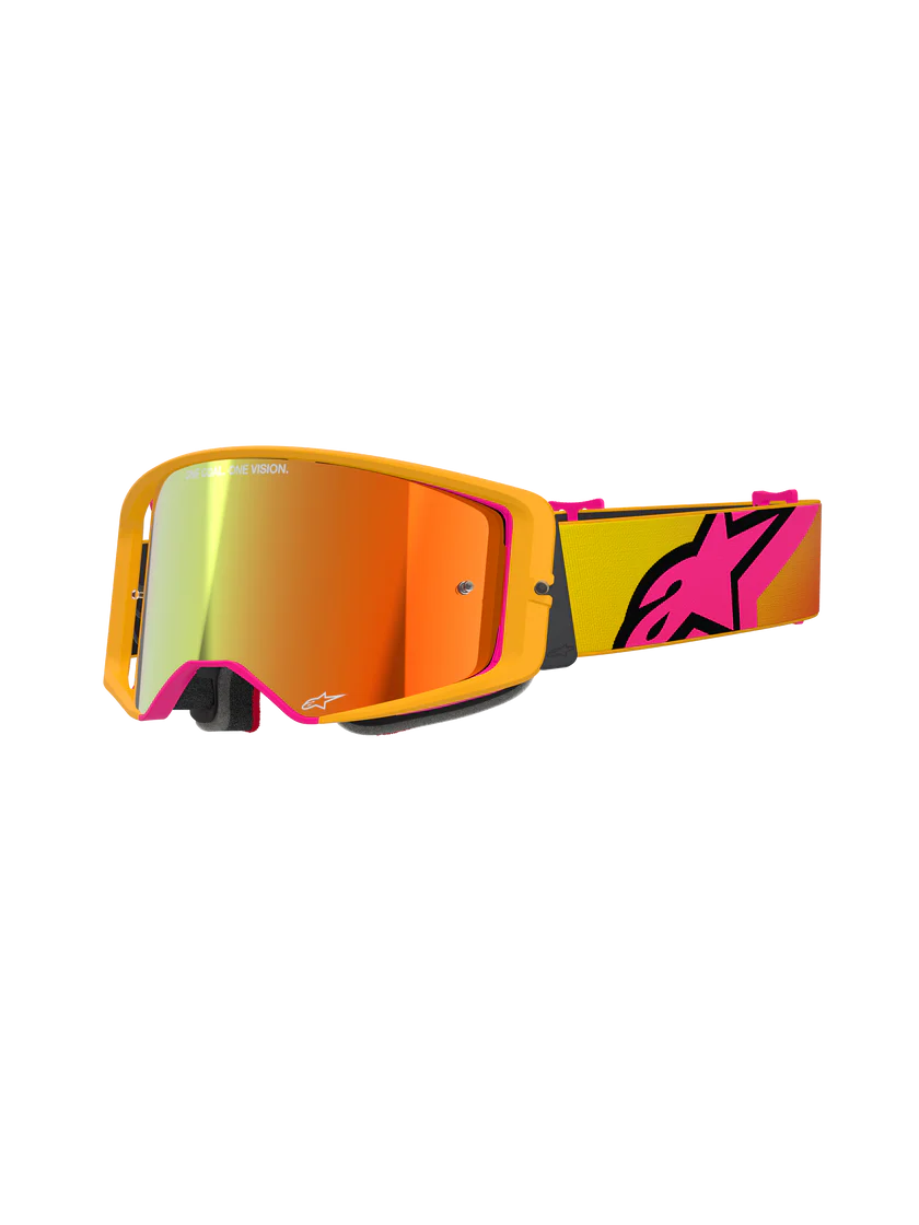Alpinestars Supertech Corp Goggles Yellow/Pink Mirror Red