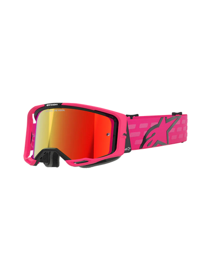 Alpinestars Vision 8 Corp Goggles Pink Mirror Red
