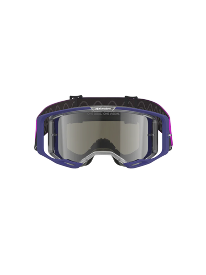 Alpinestars Vision 8 Corp Goggles Purple/Light Grey Mirror Silver