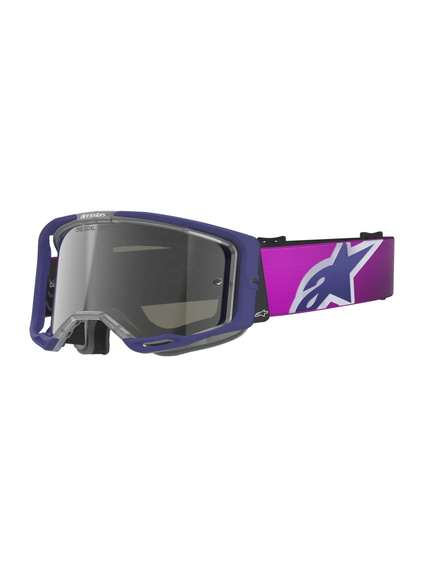 Alpinestars Vision 8 Corp Goggles Purple/Light Grey Mirror Silver