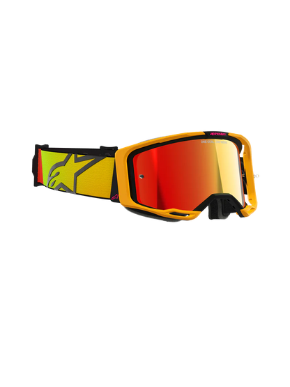 Alpinestars Vision 8 Corp Goggles Yellow/Pink Mirror Red