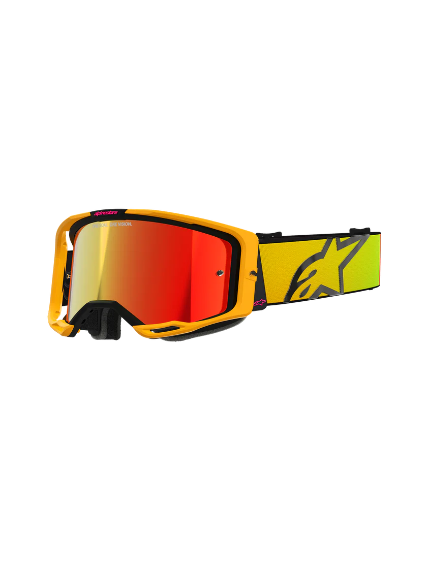 Alpinestars Vision 8 Corp Goggles Yellow/Pink Mirror Red