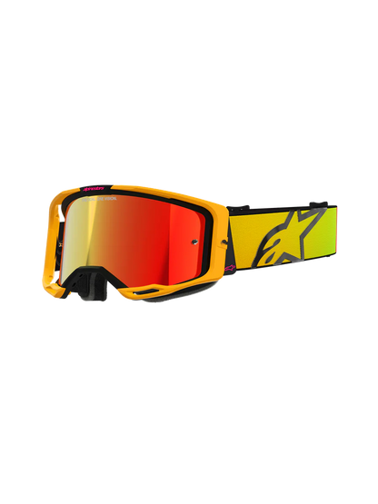 Alpinestars Vision 8 Corp Goggles Yellow/Pink Mirror Red