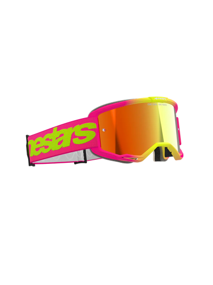 Alpinestars Vision 5 Wordmark Goggles Pink/Yellow Mirror Red
