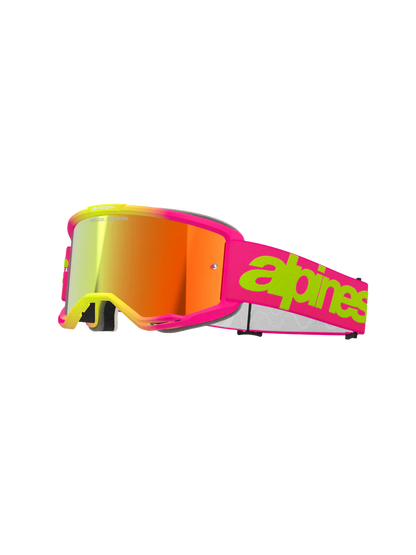 Alpinestars Vision 5 Wordmark Goggles Pink/Yellow Mirror Red