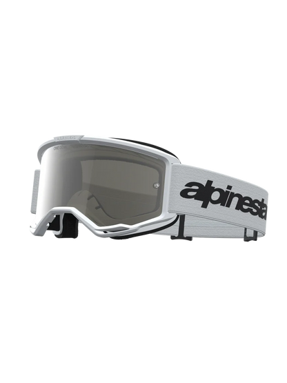 Alpinestars Vision 3 Wordmark Goggles White Black Mirror Silver