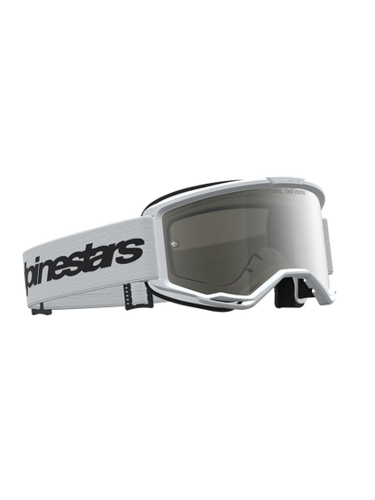 Alpinestars Vision 3 Wordmark Goggles White Black Mirror Silver