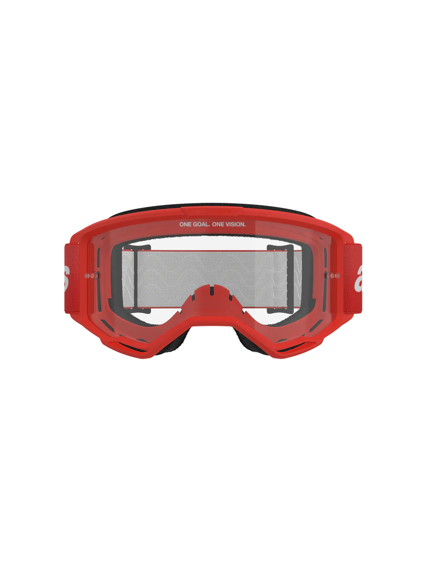 Alpinestars Vision 3 Wordmark Goggles Red Clear