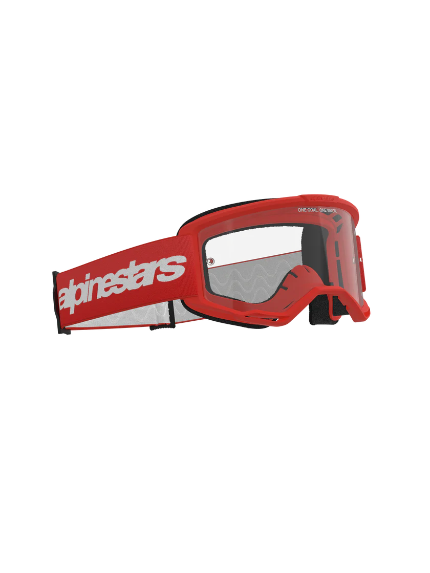 Alpinestars Vision 3 Wordmark Goggles Red Clear