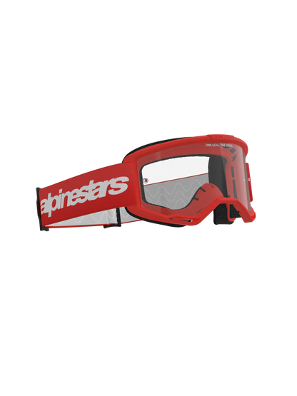 Alpinestars Vision 3 Wordmark Goggles Red Clear