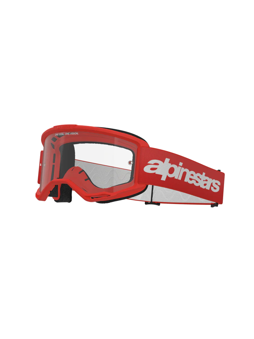Alpinestars Vision 3 Wordmark Goggles Red Clear
