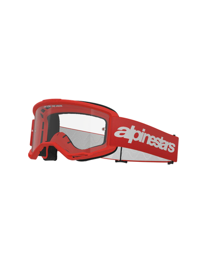 Alpinestars Vision 3 Wordmark Goggles Red Clear