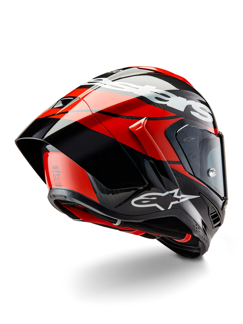 Alpinestars Supertech R10 Element Helmet Black Carbon/Bright Red/White