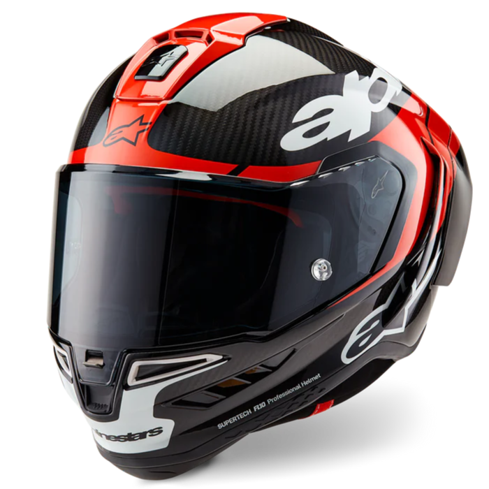 Alpinestars Supertech R10 Element Helmet Black Carbon/Bright Red/White