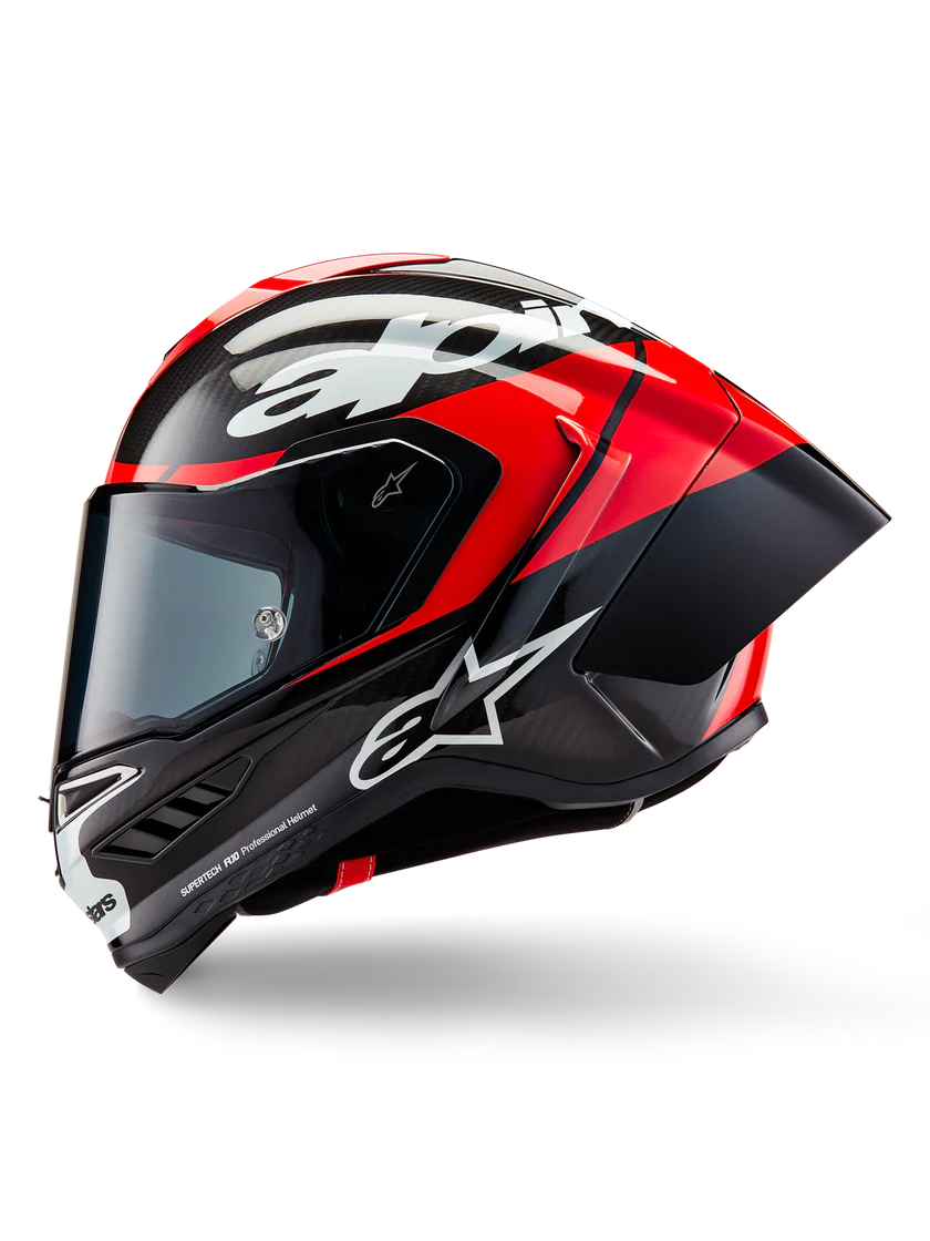 Alpinestars Supertech R10 Element Helmet Black Carbon/Bright Red/White