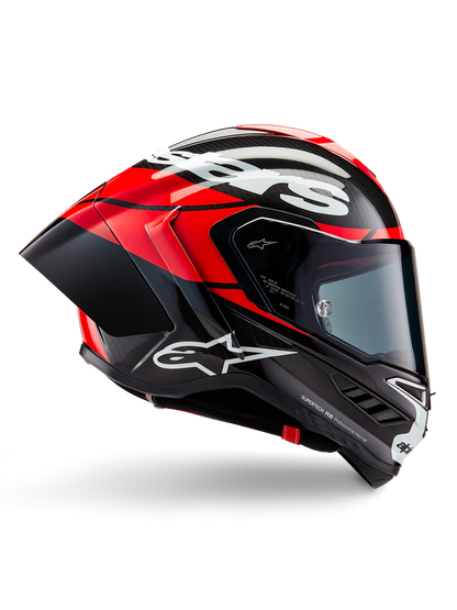 Alpinestars Supertech R10 Element Helmet Black Carbon/Bright Red/White