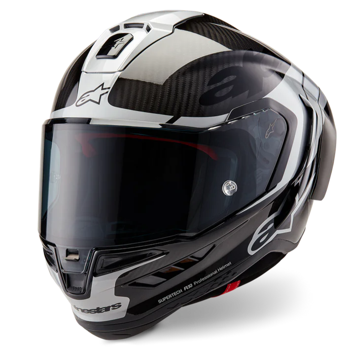Alpinestars Supertech R10 Element Helmet Black Carbon/Silver/Black Gloss