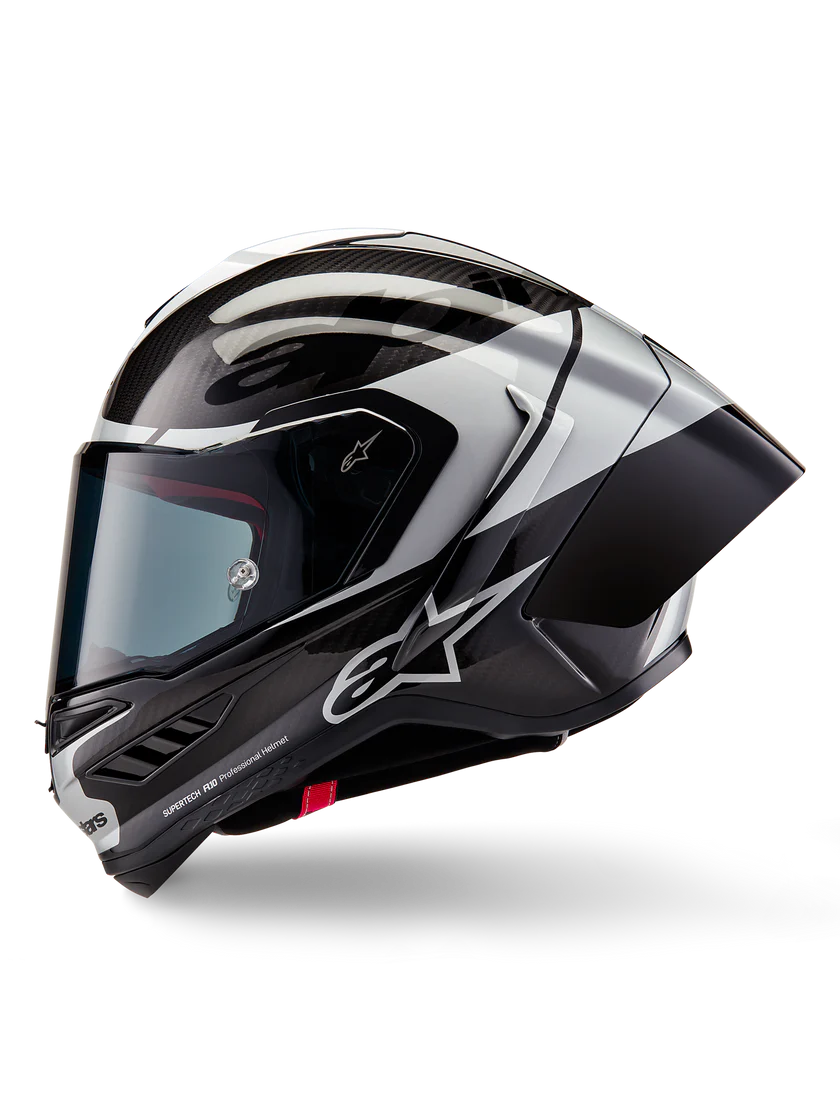 Alpinestars Supertech R10 Element Helmet Black Carbon/Silver/Black Gloss