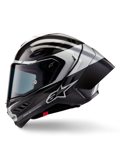 Alpinestars Supertech R10 Element Helmet Black Carbon/Silver/Black Gloss