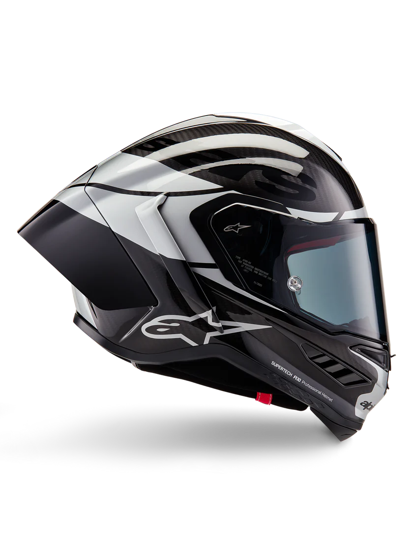 Alpinestars Supertech R10 Element Helmet Black Carbon/Silver/Black Gloss