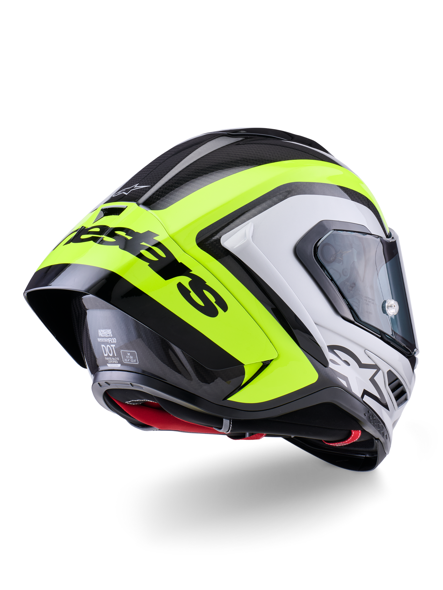 Alpinestars Supertech R10 Arius Helmet Black/Silver/Yellow Fluo