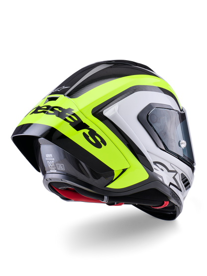 Alpinestars Supertech R10 Arius Helmet Black/Silver/Yellow Fluo