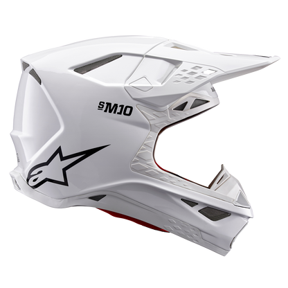 Supertech M10 Solid White Helmet ECE