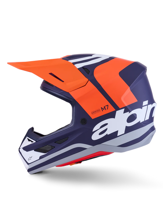 Supertech M7 Core Helmet Orange/Blue Matte ECE06