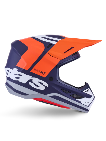 Supertech M7 Core Helmet Orange/Blue Matte ECE06