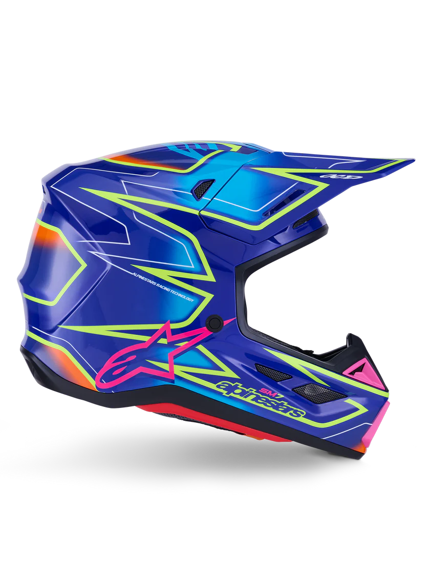 Supertech M7 Cast Helmet Blue/Pink/Yellow Fluo ECE06