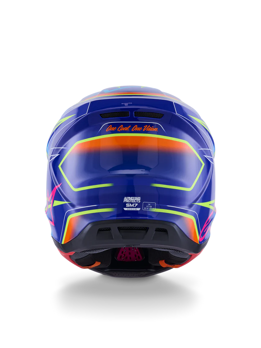 Supertech M7 Cast Helmet Blue/Pink/Yellow Fluo ECE06