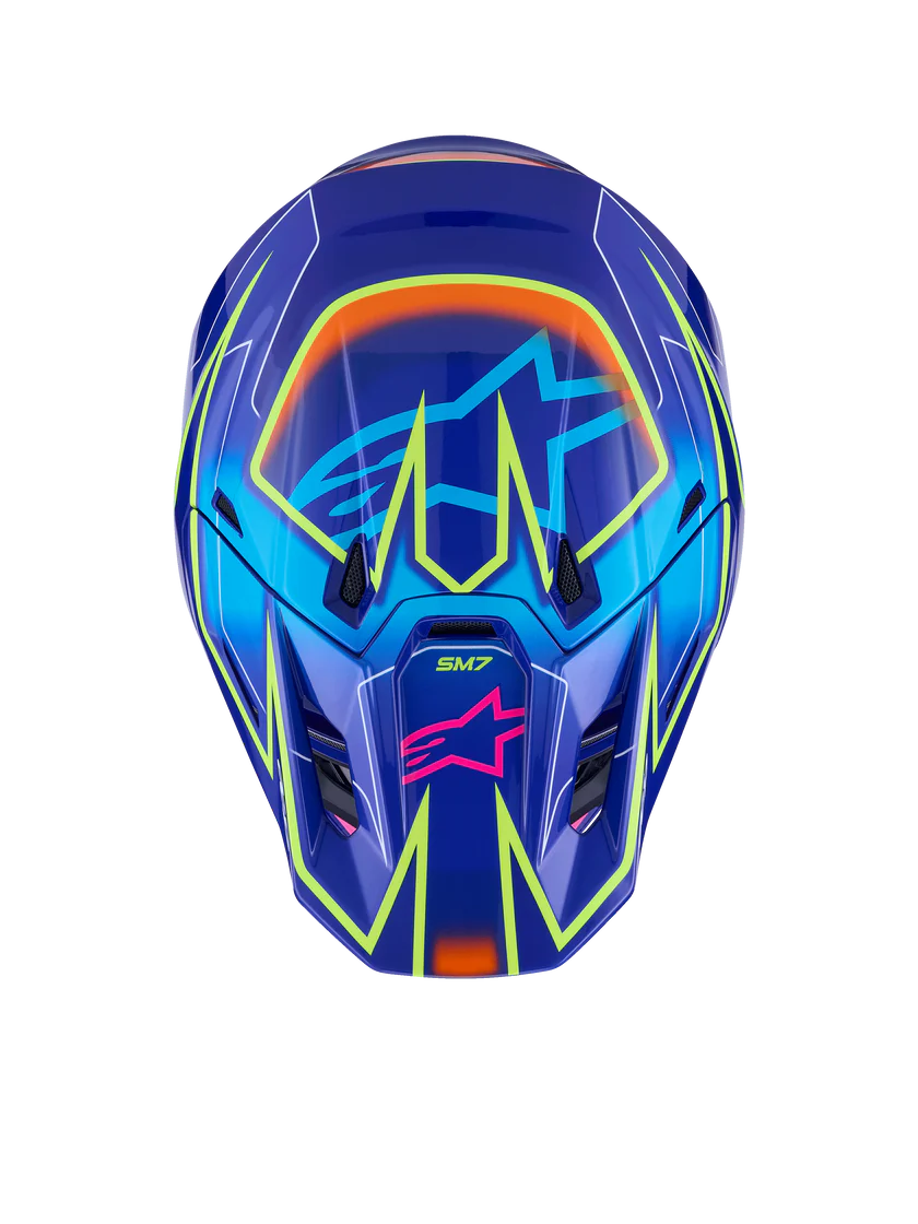 Supertech M7 Cast Helmet Blue/Pink/Yellow Fluo ECE06