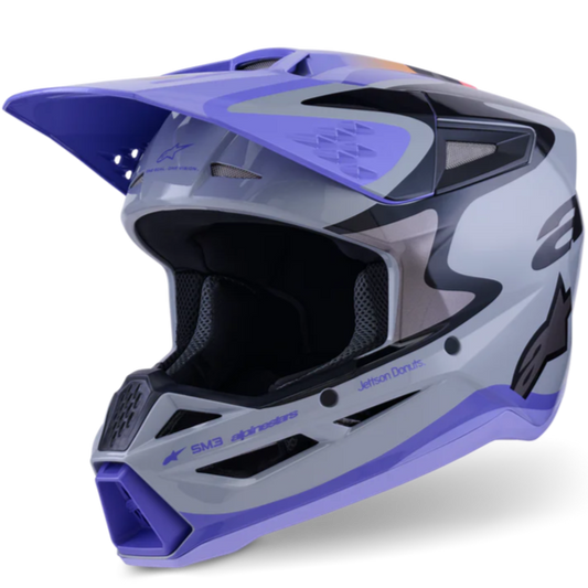 Supertech M3 Jettson Helmet Grey/Purple/Black ECE06