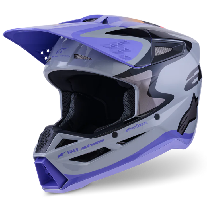 Supertech M3 (Youth) Jettson Helmet Grey/Purple/Black ECE06