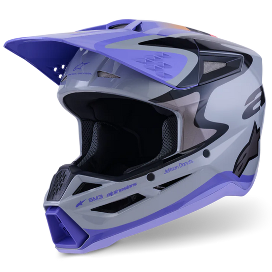 Supertech M3 (Youth) Jettson Helmet Grey/Purple/Black ECE06
