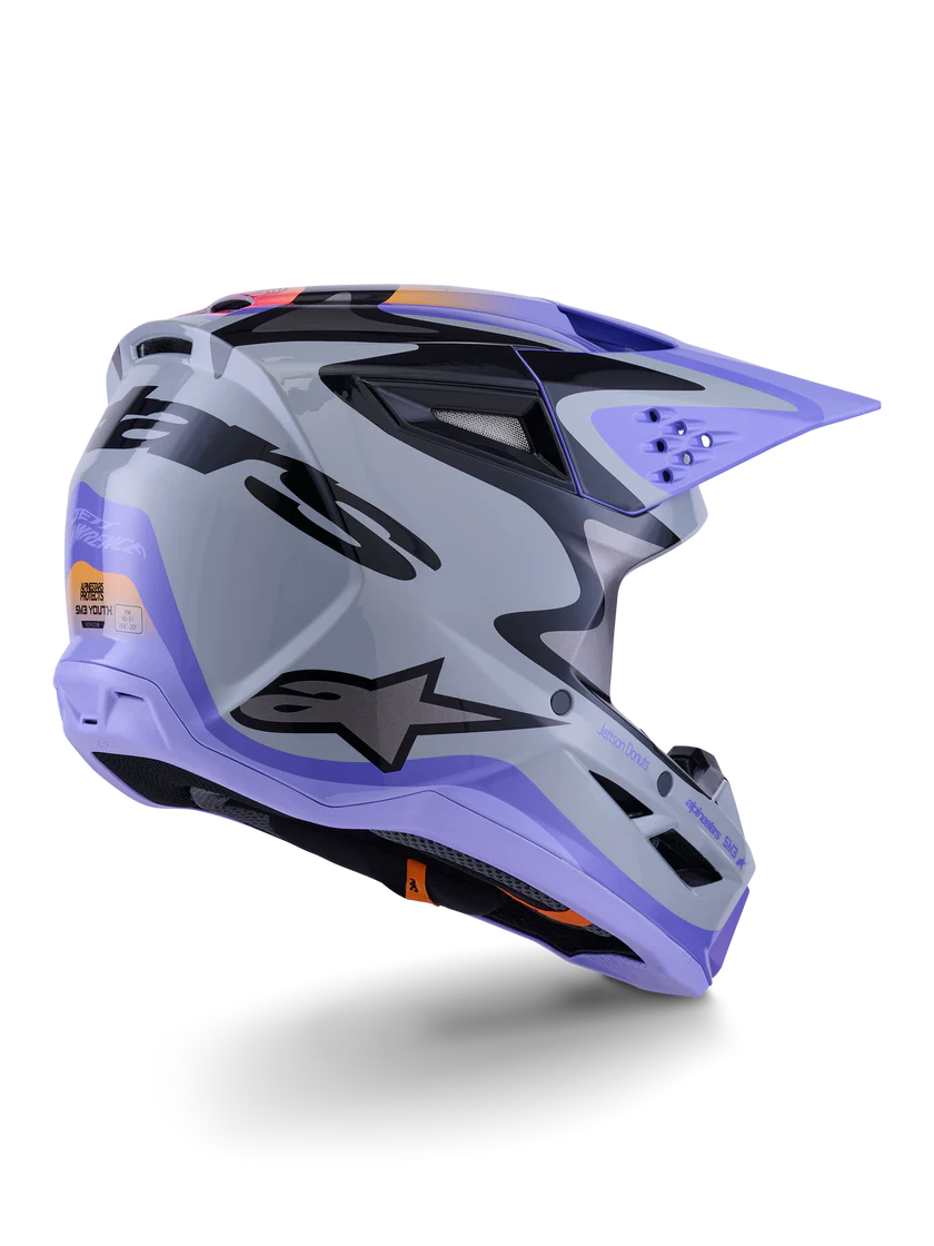 Supertech M3 (Youth) Jettson Helmet Grey/Purple/Black ECE06