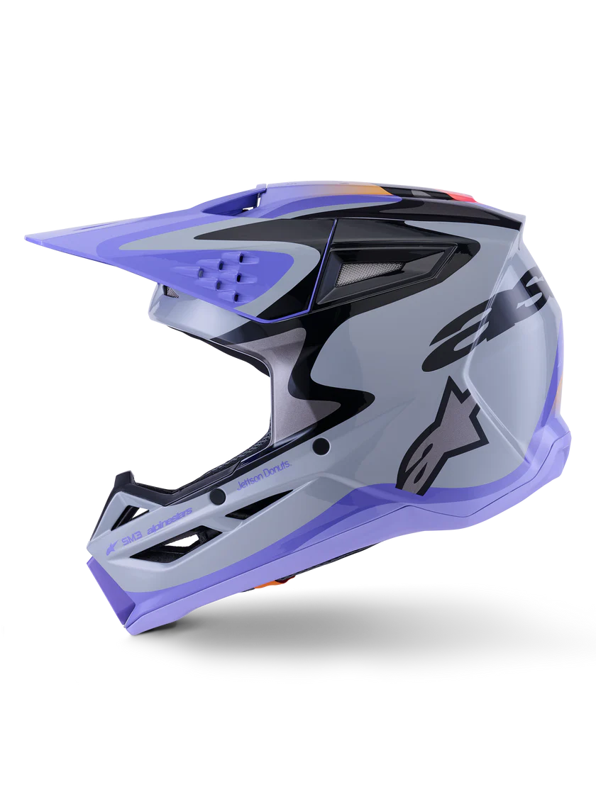 Supertech M3 (Youth) Jettson Helmet Grey/Purple/Black ECE06