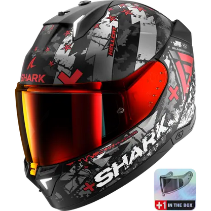 Shark Skwal i3 Hellcat Matte KUR - Extra Red Visor Included