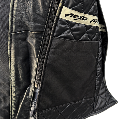 NEXO Café Racer Leather Jacket - Black