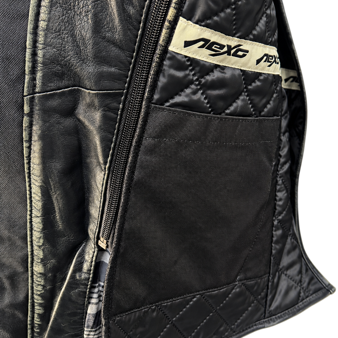 NEXO Café Racer Leather Jacket - Black