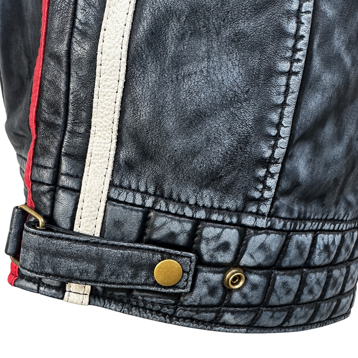 NEXO Café Racer Leather Jacket - Denim Wax