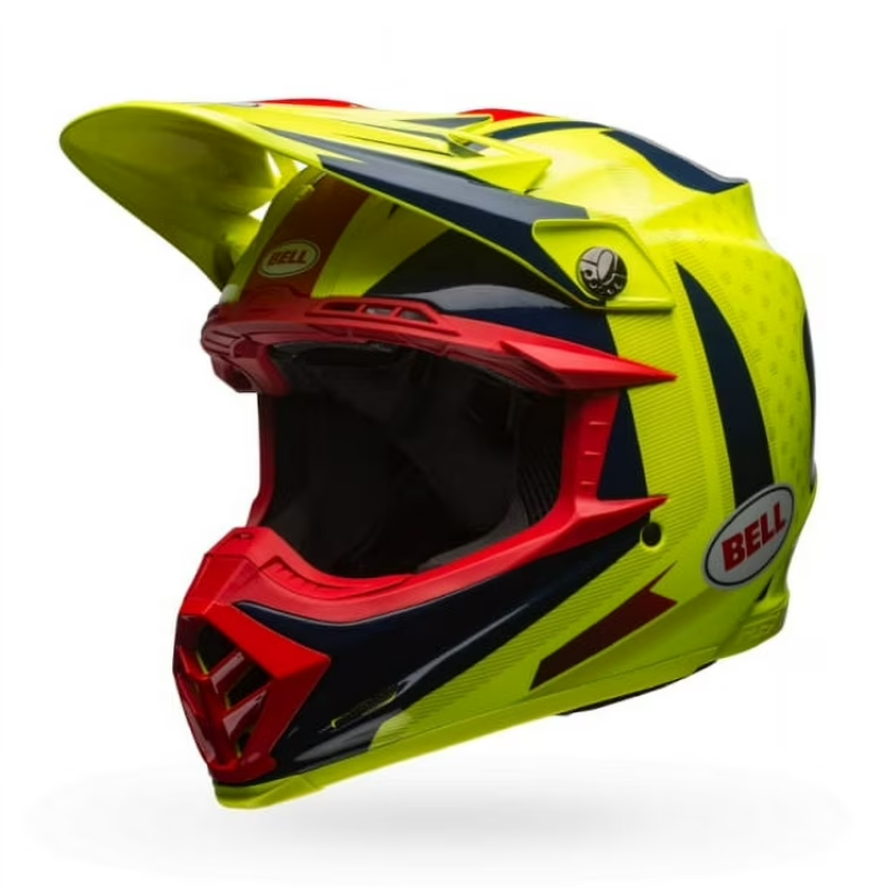 Bell Moto-9 Flex Vice Blue/Yellow (no matching Peak - black only)
