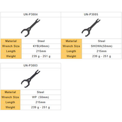 Unit Fork Top Cap Wrenches