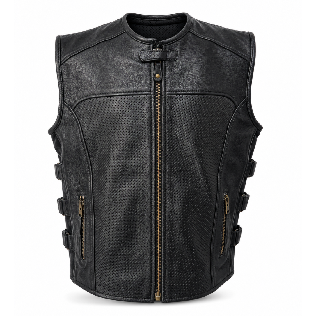 Nexo Sonic Perforated Leather Vest
