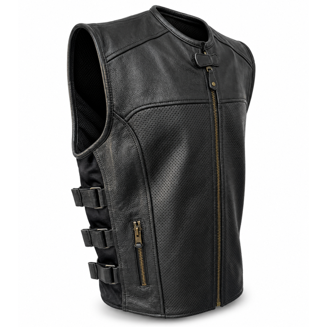 Nexo Sonic Perforated Leather Vest