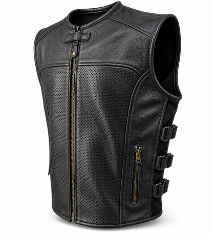 Nexo Sonic Perforated Leather Vest