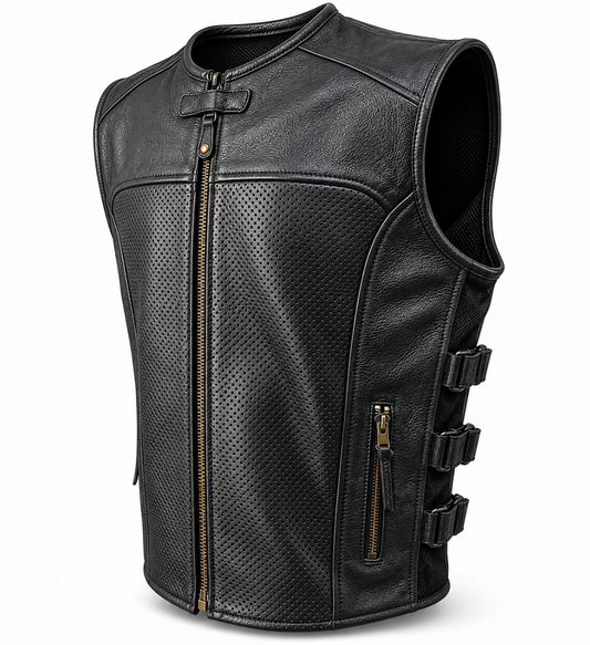 Nexo Sonic Perforated Leather Vest